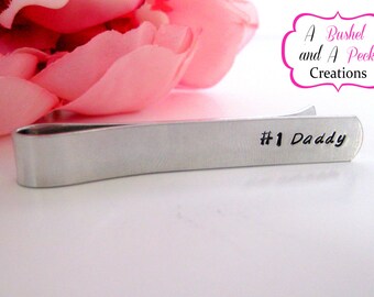 Custom hand stamped Tie Bar/clip