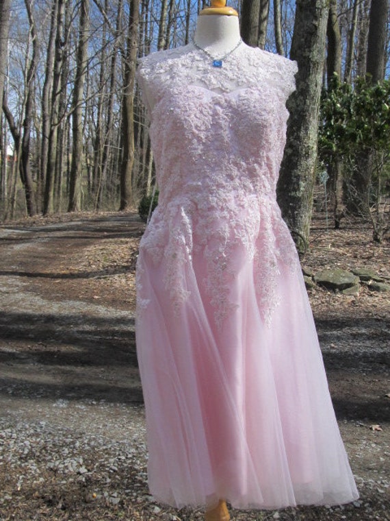 Sale - New with tags J and J Pink Lace Gown/Dress - image 2