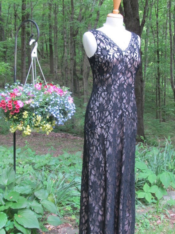 SALE - Adrian Papell Black Lace Dress - image 10