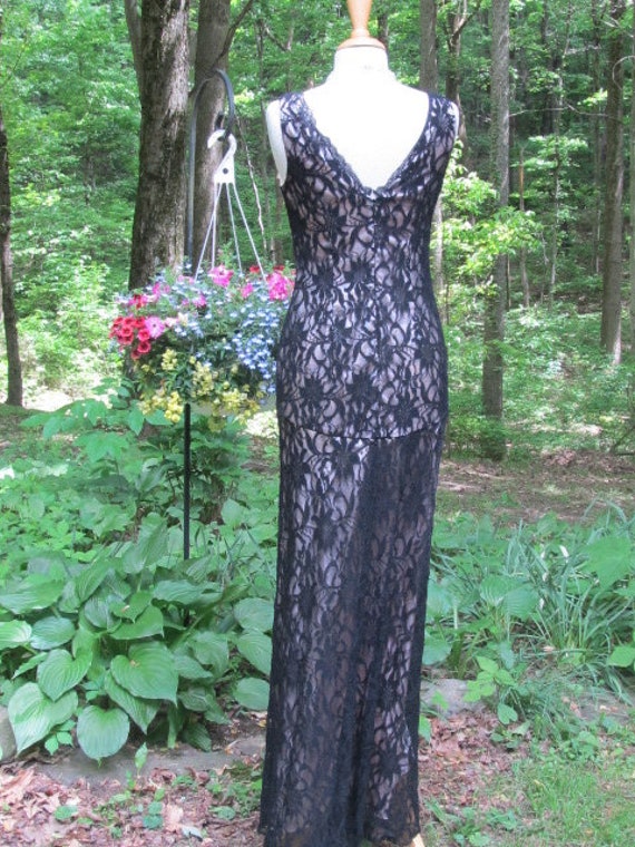 SALE - Adrian Papell Black Lace Dress - image 4