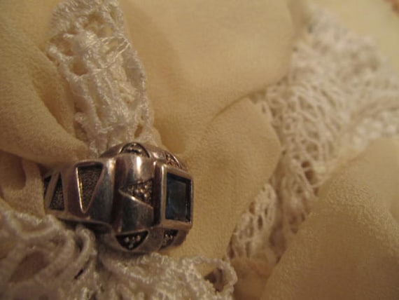 SALE - SALE - Antique/Vintage Sterling Silver Blu… - image 5