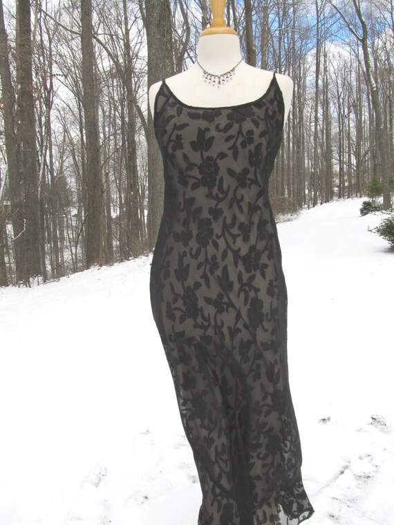 black lace overlay dress