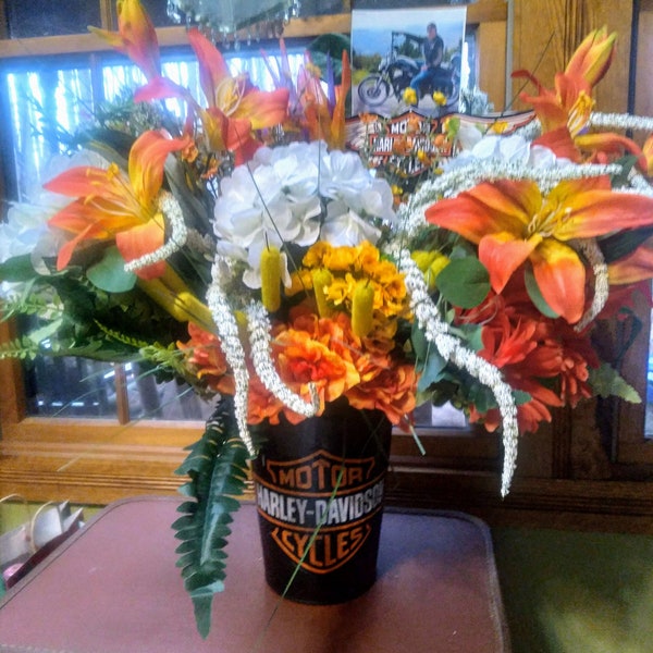 Harley Davidson Funeral Flowers Etsy