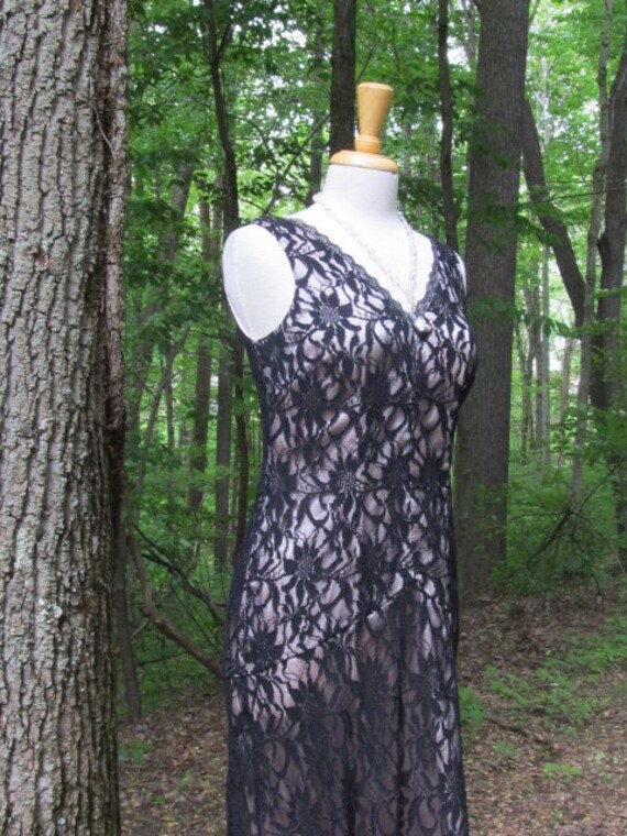 SALE - Adrian Papell Black Lace Dress - image 6