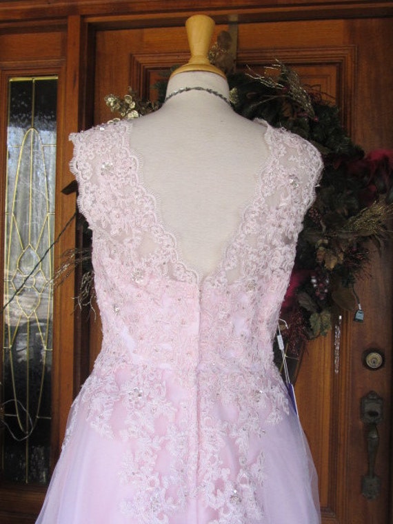 Sale - New with tags J and J Pink Lace Gown/Dress - image 10