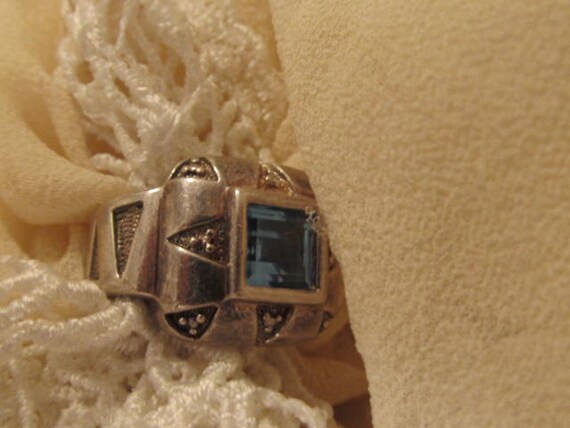 SALE - SALE - Antique/Vintage Sterling Silver Blu… - image 3