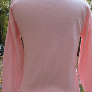 Sale Sale Vintage 1950's Pink Orlon Sweater Trimmed with Butterflies image 4