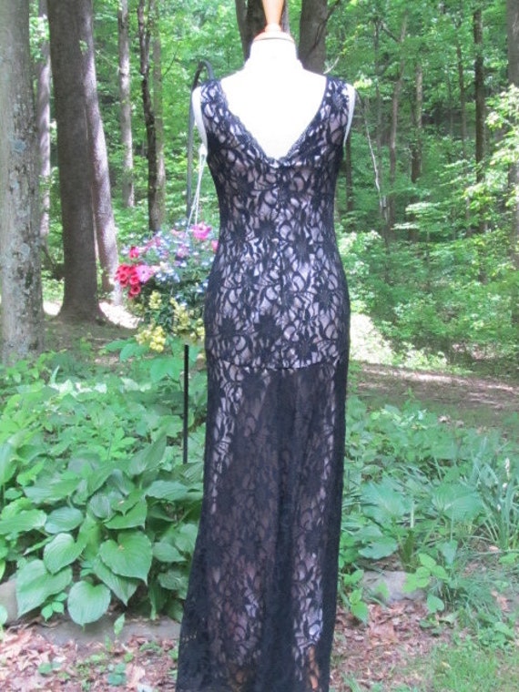 SALE - Adrian Papell Black Lace Dress - image 9