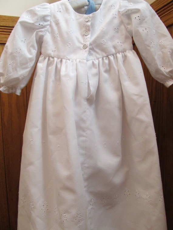 New Eyelet Christening White Gown - image 4