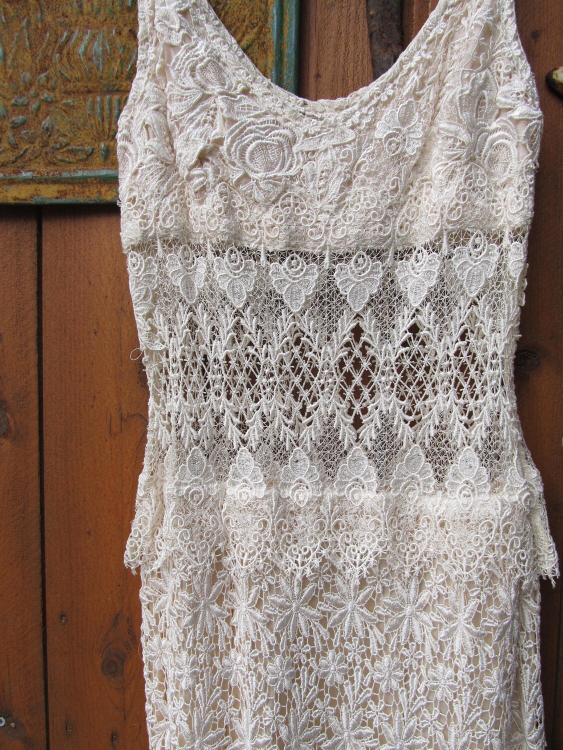 Gorgeous New Dress Made Out of Venice Allover Lace vintage - Etsy