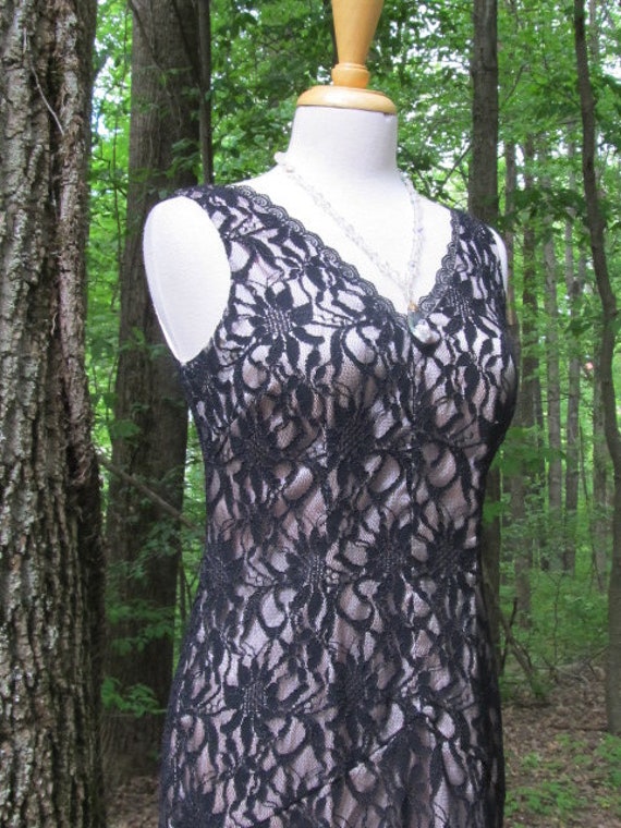SALE - Adrian Papell Black Lace Dress - image 5