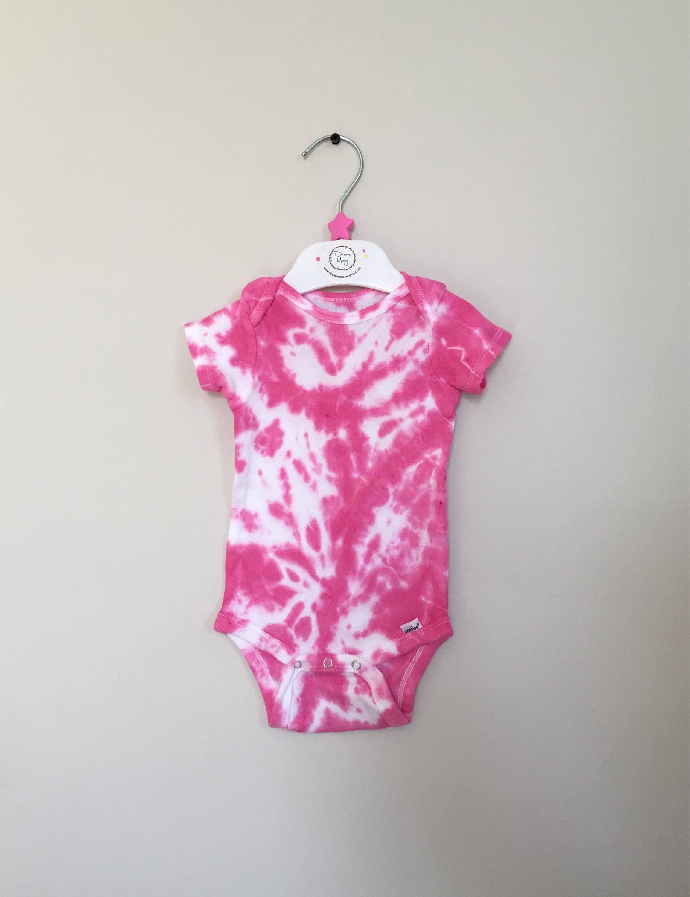 Hand Dyed Hot Pink Baby Onesie / Bodysuit / Toddler Tee / Etsy