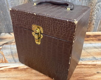 Vintage Cardboard 45 Record Case, Retro Storage Box With Handle - Etsy