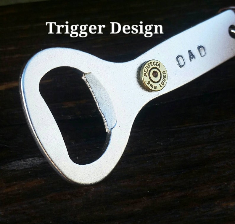 Aluminum Bottle Opener Bullet Keychain With Hand Stamped Customization-Set of 5 OpenersGroomsman GiftsFathers Day giftBullet Gift for Him