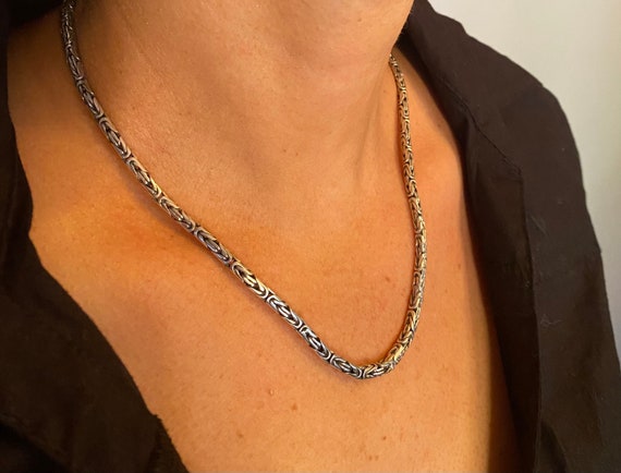 Sterling Byzantine necklace - simple elegance - image 4