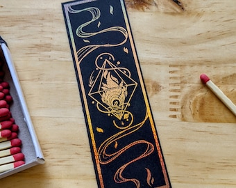 Smoke and Flame Holographic Scale Foil Bookmark