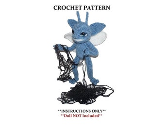 Blue Cornish Pixie - Trix the Pixie Crochet Doll Pattern