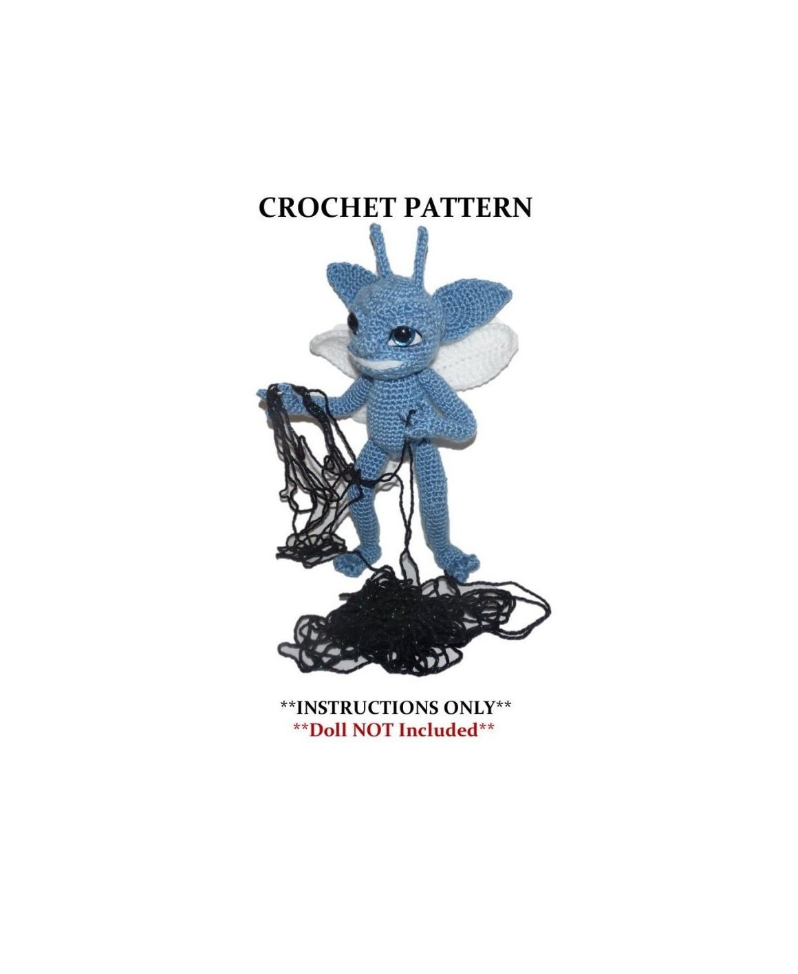 Blue Cornish Pixie - Trix the Pixie Crochet Doll Pattern