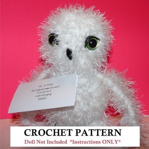 Snowy Messenger Owl  Crochet PATTERN