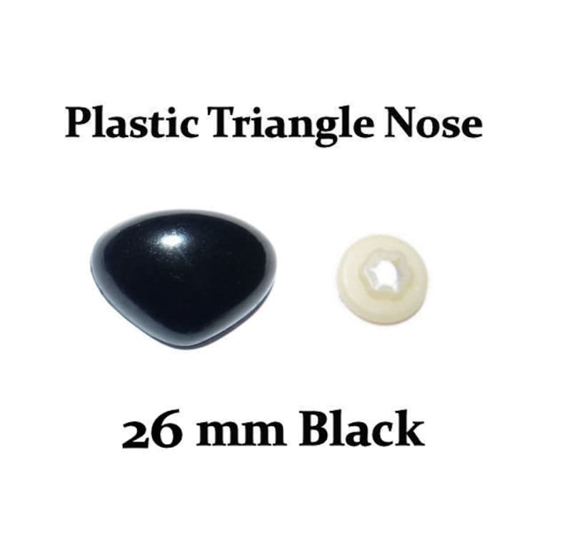 26 mm Black Plastic Nose with Safety Washer for Stuffed Toys