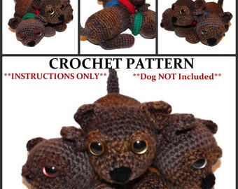 Puppy CROCHET PATTERN Cerberus - Tuffy Triple the Watchdog