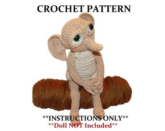 Elf  Crochet PATTERN  Hobby the House Elf  - Doll NOT Included