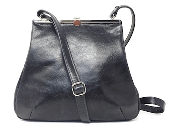 black leather bag, leather bag, leather bag woman