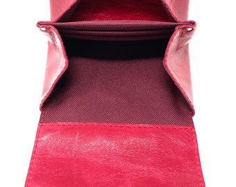 Petit Portefeuille Femme En Simili Cuir | Modèle Rétro Rose | Format Compact | Pour Tous Les Jours, Shopping, Voyage