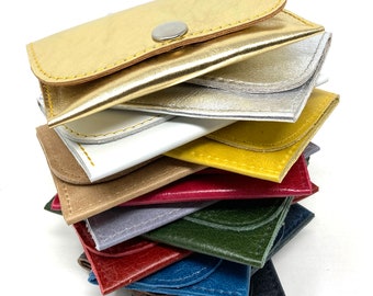 Mini wallet leather card case wallet coins women