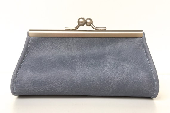 Purse , wallet leather , " BLUESKY " , red leather wallet