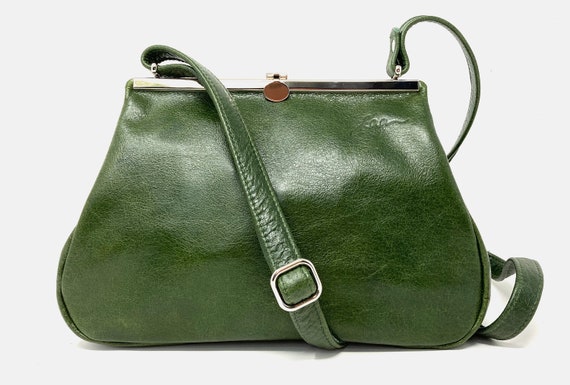 Vintage vrouwen groene lederen schoudertas stijlvolle groene lederen portemonnee Tassen & portemonnees Handtassen Hobotassen 