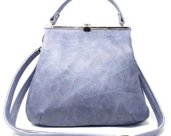 leather bag, handbag leather, small leather bag, blue leather bag