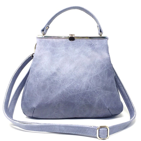 leather bag, handbag leather, small leather bag, blue leather bag