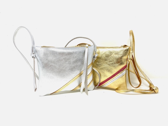 Petit sac en cuir pour sortir pochette cuir dore sac de soiree sac de fete cadeau pour copine Etsy France