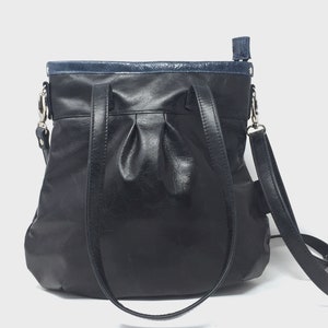 schwarze Ledertasche, Handtasche, Leder Umhängetasche &quot;SHELLY BAG&quot; Black Beauty