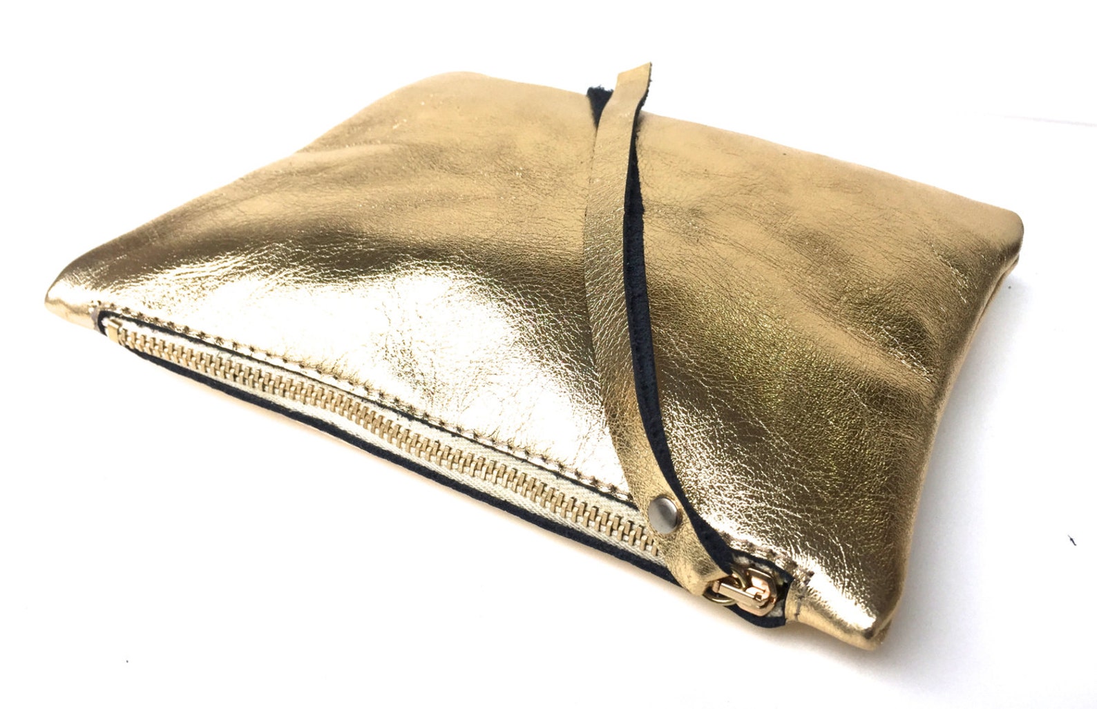 Leather Pouch Gold, Gold Leather Purse, Small Leather Bag Gold - Etsy