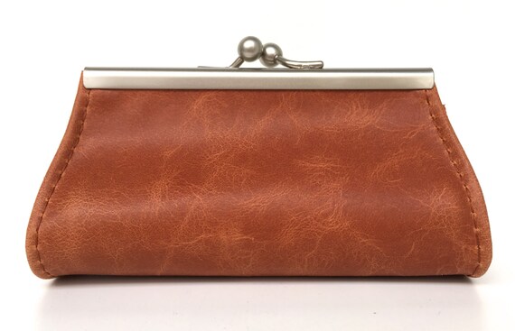 Purse , wallet leather , " BERNSTEIN " , red leather wallet