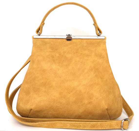leather bag, "SAFRAN",yellow,kaa berlin
