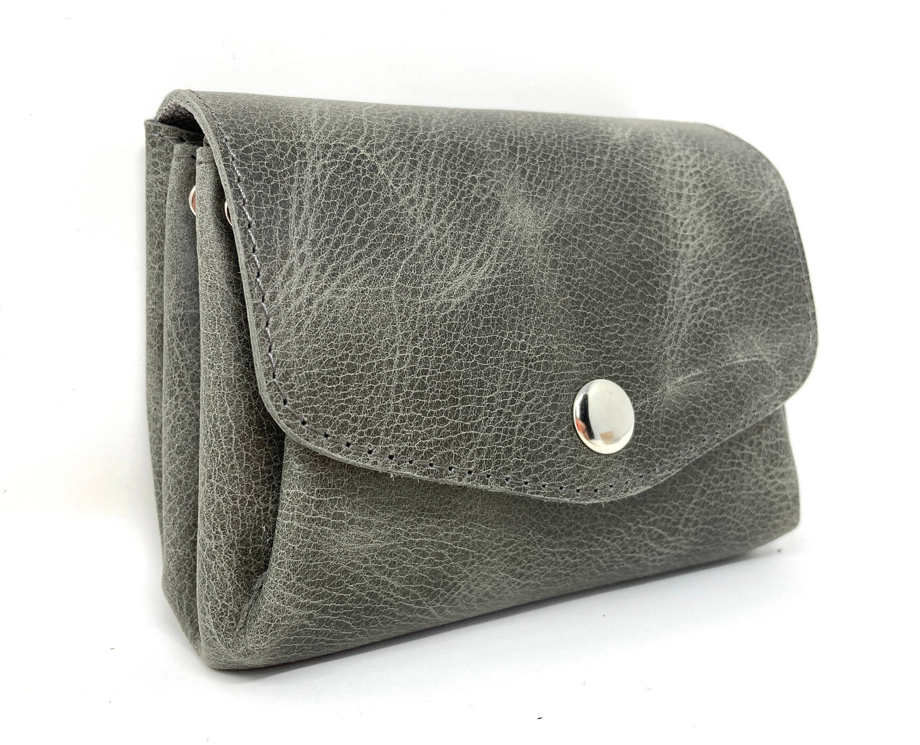 Grey Leather Wallet Purse Ladies Small Handmade Purse Vintage Style birthday Gift Gift Girlfriend Etsy Canada