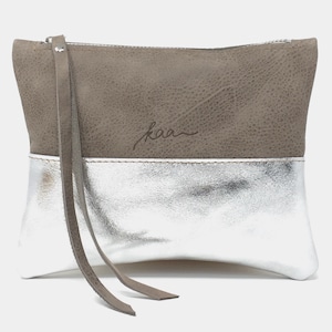 cosmetic bag leather, clutch, make up bag