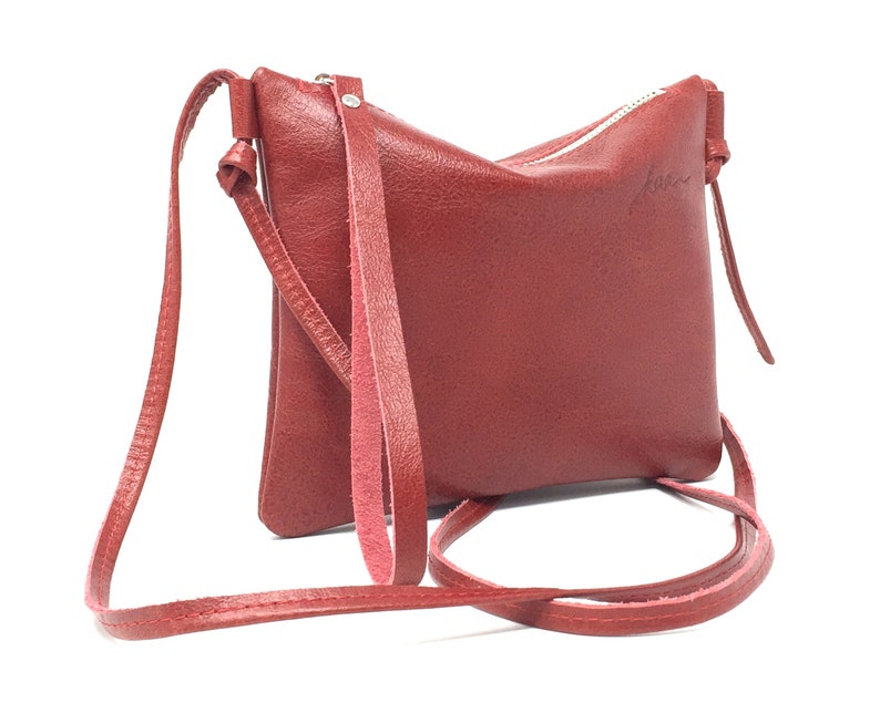 leather bag small crossbody blue