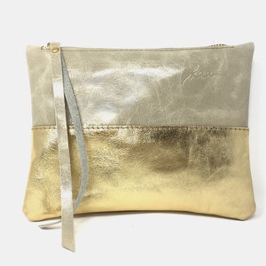 Kleine Ledertasche Lederclutch Utensilo Kosmetiktasche Leder