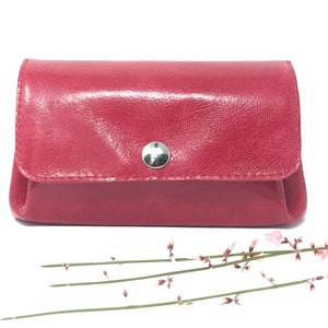 Portemonnaie Leder pink, Geldbörse, Geldbeutel,Wallet,Lederportemonnaie,