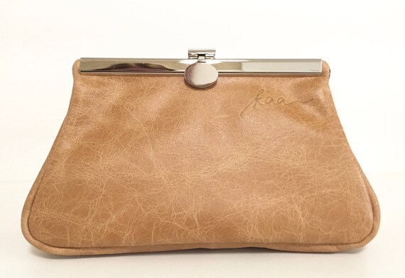 Leather cosmetic bag,cosmetic purse,kaa berlin, Make up bag, Clutch, Baskets, beige,