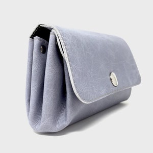 Hellblaues Portemonnaie Leder, Geldbörse, Geldbeutel,Wallet,Lederportemonnaie