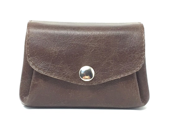 Wallet leather , leather wallet " MOCCA " , leather purse, leather wallet , dark brown leather