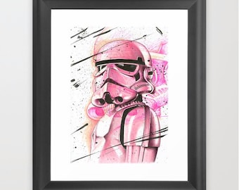 スターウォーズ ストームトルーパー インク画 マーカーアート SF帝国 ダークサイド オタクアート
