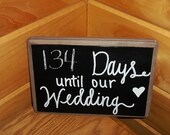 Days Until Our Wedding Chalkboard Sign, Wedding Countdown Sign, Rustic Country Wedding Decor, Bridal Shower Decor, Engagement Gift