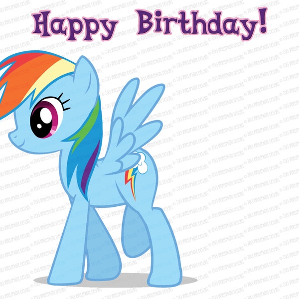 Pin-the-Tail auf einem My Little Pony (Rainbow Dash, Pinkie Pie, Twilight Sparkle, Fluttershy, Rarity oder Applejack) Großartig für Geburtstagsfeiern!
