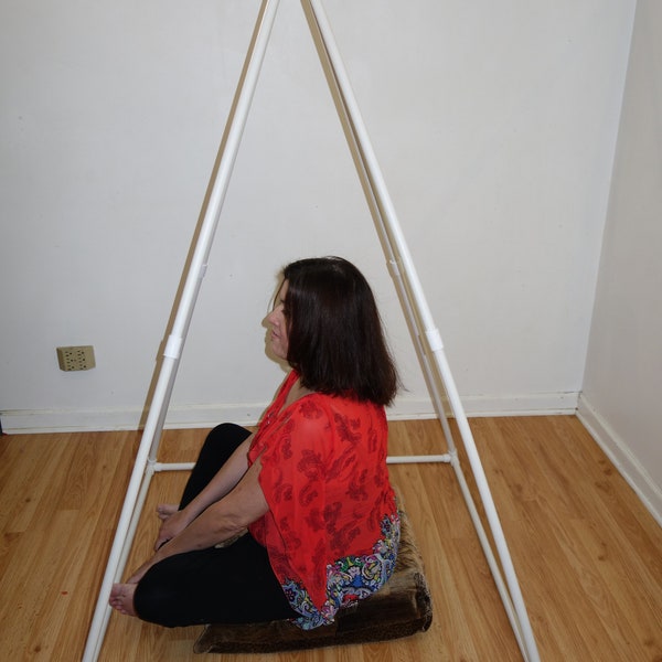 5' Feet Tall Meditation Pyramid Russian Nubian Style PVC Non-Metalic Portable White No Lettering